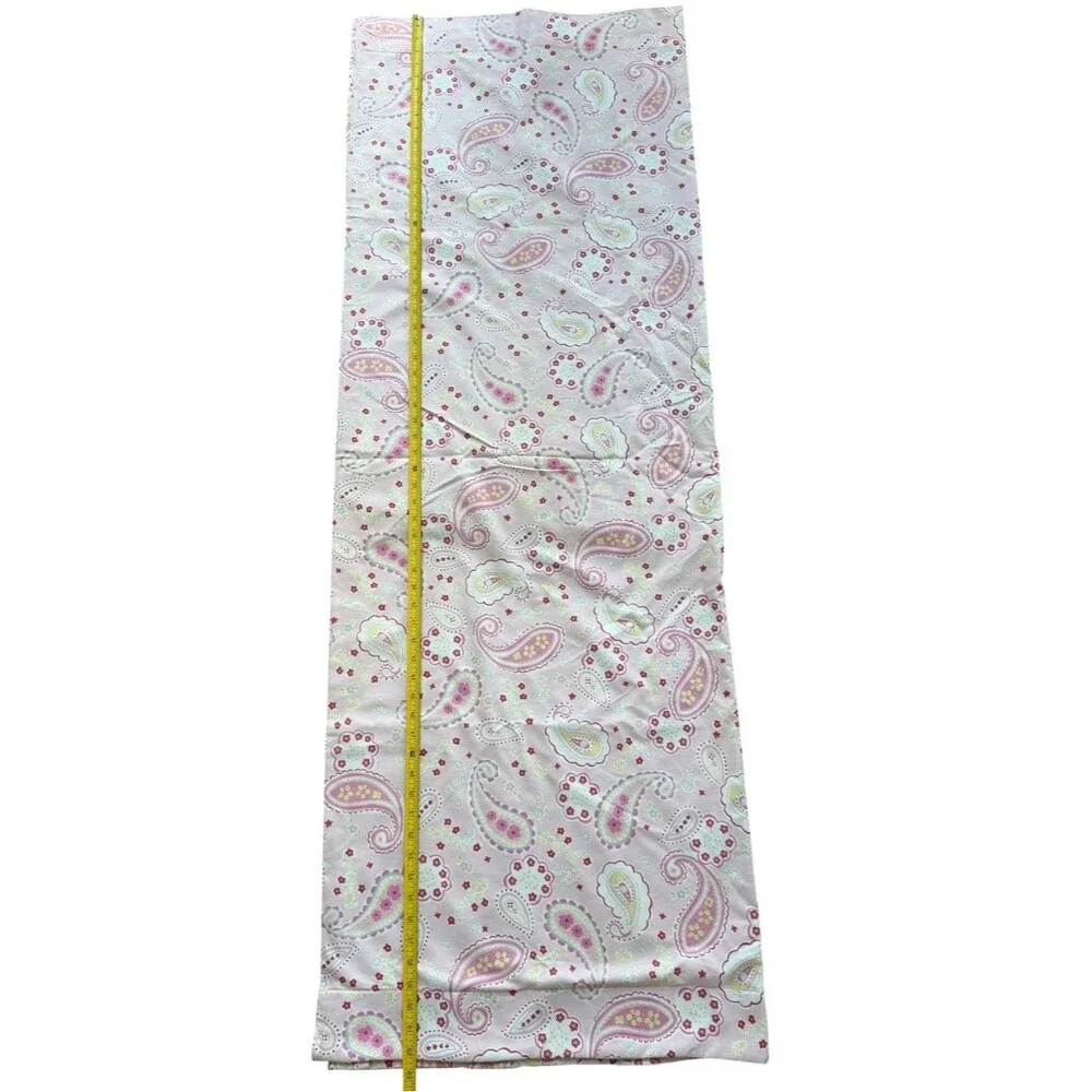 Pottery Barn Kids Girls Pink Paisley Window Curtains SET OF 3. 44 x 63 inches.
